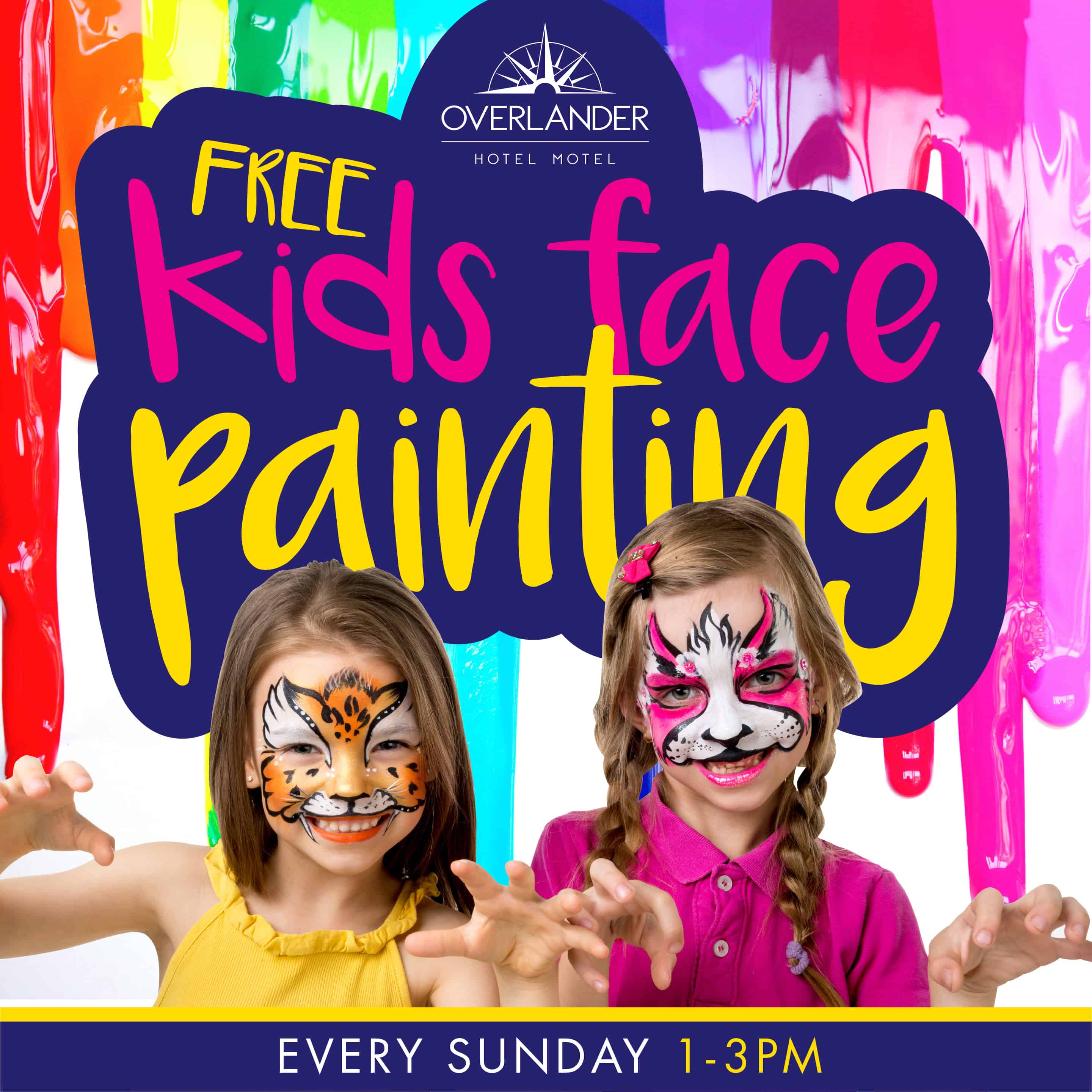 Free Kids Face Painting - Sunday - Overlander Hotel Group