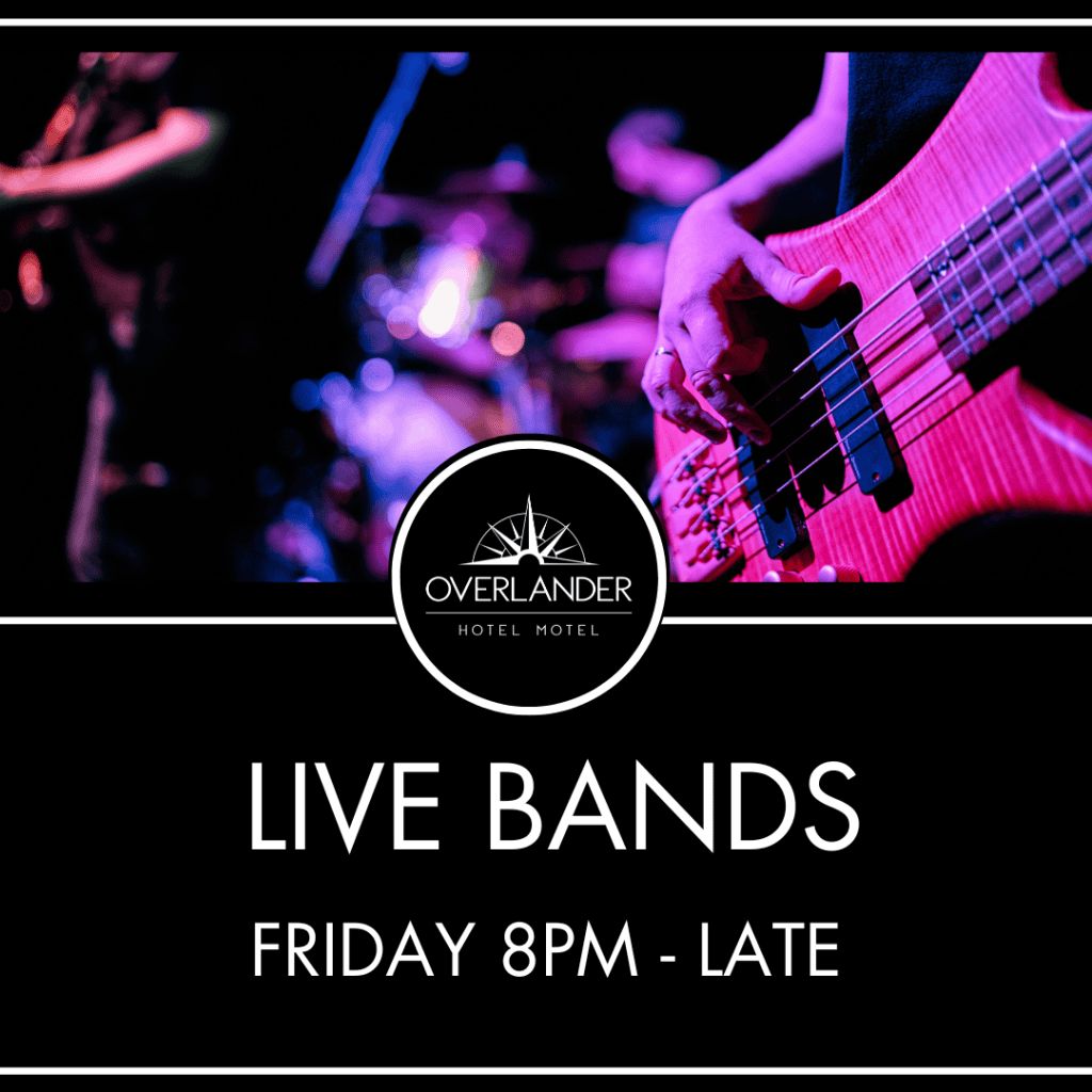 Pub image of Live Band advertisement every Friday